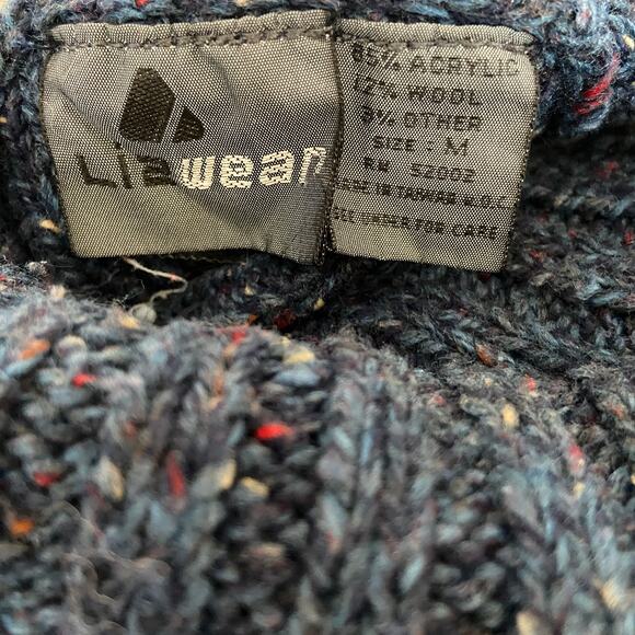 Vintage Oversized Patterned Turtleneck Dolman Sweater - Women's Size M - Picture 4 of 5